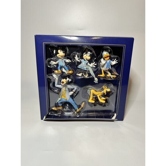 Disney World 50th Anniversary Fab 5 Mickey Christmas Ornament Set NIP - Picture 1 of 5